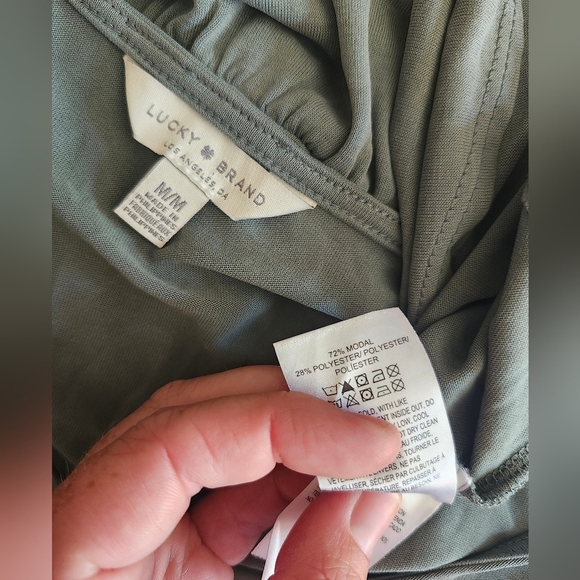 Lucky Brand Green Bishop Sleeve Wrap Shirt - Picture 4 of 4